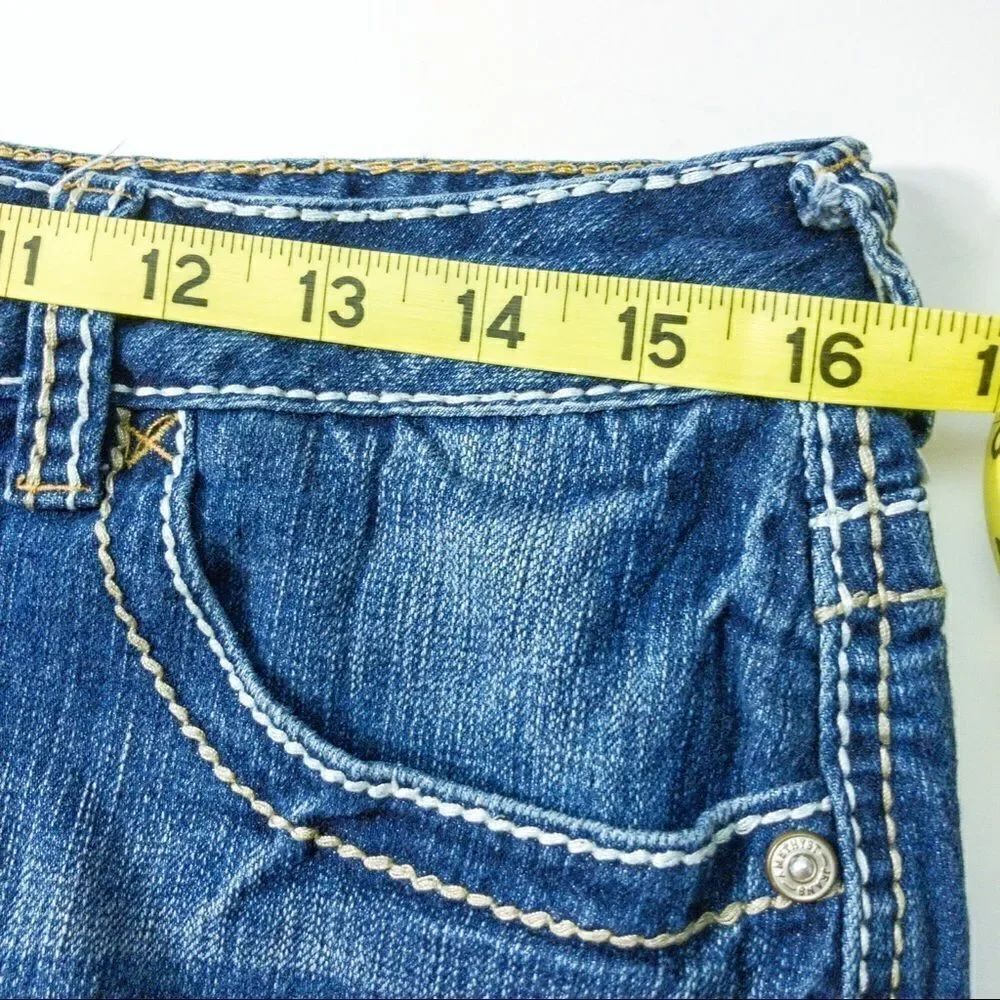 Amethyst Distressed Denim Miniskirt Sz 11 - Picture 10 of 12